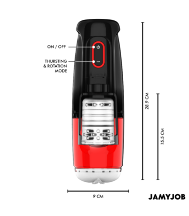 JAMYJOB - STORM MASTURBADOR VAGINA AUTOMÁTICO 10 MODOS ROTACIÓN Y EMPUJE