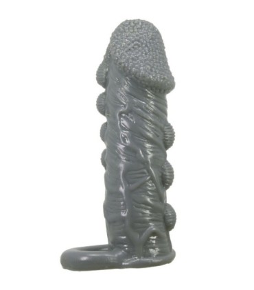 PRETTY LOVE - FUNDA REALÍSTICA ALARGADORA Y RETARDANTE PARA PENE GRIS