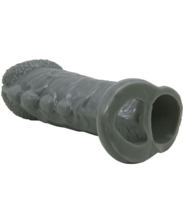 PRETTY LOVE - FUNDA REALÍSTICA ALARGADORA Y RETARDANTE PARA PENE GRIS