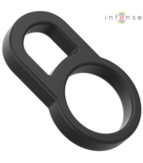 INTENSE - BOBBY ANILLO DOBLE PARA PENE SILICONA NEGRO