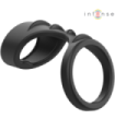 INTENSE - THEO ANILLO DOBLE PARA PENE SILICONA NEGRO MODELO 3