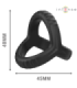 INTENSE - CARSON ANILLO DOBLE PARA PENE SILICONA NEGRO MODELO 4