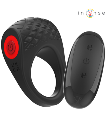 INTENSE - CLOVER ANILLO VIBRADOR PENE 10 VIBRACIONES NEGRO