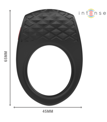 INTENSE - CLOVER ANILLO VIBRADOR PENE 10 VIBRACIONES NEGRO