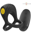 INTENSE - ALEX ANILLO DOBLE VIBRADOR PENE 10 VIBRACIONES NEGRO