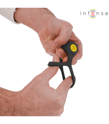 INTENSE - ALEX ANILLO DOBLE VIBRADOR PENE 10 VIBRACIONES NEGRO