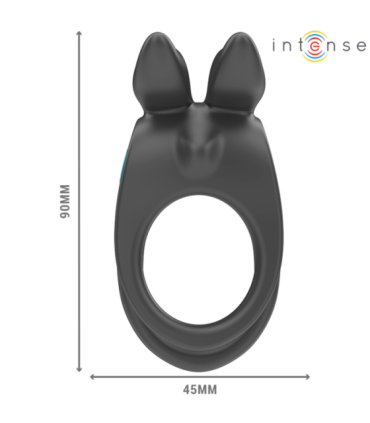 INTENSE - SAM ANILLO DOBLE VIBRADOR PENE 10 VIBRACIONES NEGRO