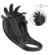 INTENSE - MABEL ANILLO VIBRADOR 10 VIBRACIONES CON ESTIMULADOR DE CLÍTORIS NEGRO