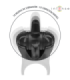 INTENSE - MABEL ANILLO VIBRADOR 10 VIBRACIONES CON ESTIMULADOR DE CLÍTORIS NEGRO