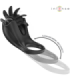 INTENSE - MABEL ANILLO VIBRADOR 10 VIBRACIONES CON ESTIMULADOR DE CLÍTORIS NEGRO