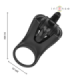 INTENSE - MABEL ANILLO VIBRADOR 10 VIBRACIONES CON ESTIMULADOR DE CLÍTORIS NEGRO