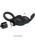 PRETTY LOVE - ANILLO VIBRADOR + ESTIMULADOR RABBIT CLÍTORIS 10 VIBRACIONES NEGRO
