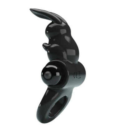 PRETTY LOVE - EXCITING RING ANILLO VIBRADOR RABBIT 10 VIBRACIONES NEGRO