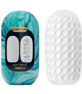 PRETTY LOVE - HOT WAVE MASTURBADOR MASCULINO SILICONA BLANCO
