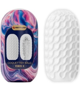 PRETTY LOVE - COQUETTISH BALLS MASTURBADOR MASCULINO SILICONA BLANCO