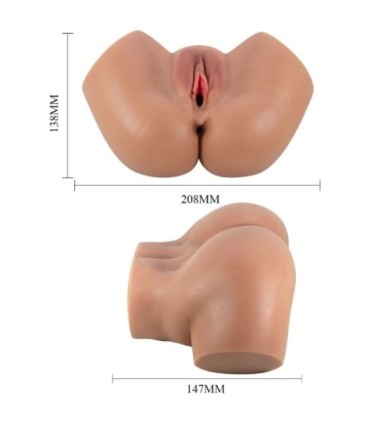 CRAZY BULL - HAILEY TRASERO VIBRADOR CON VAGINA Y ANO REALÍSTICO CONTROL REMOTO