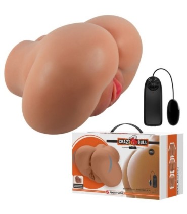 CRAZY BULL - LUNA TRASERO VIBRADOR CON VAGINA Y ANO REALÍSTICO CONTROL REMOTO
