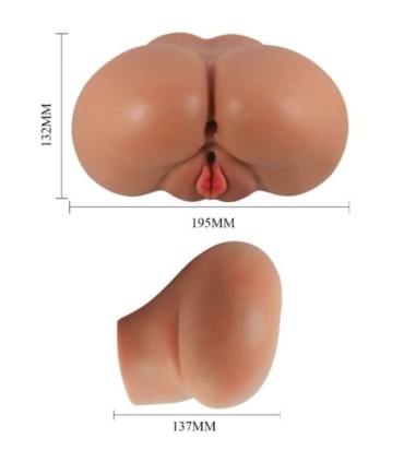 CRAZY BULL - LUNA TRASERO VIBRADOR CON VAGINA Y ANO REALÍSTICO CONTROL REMOTO