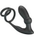 PRETTY LOVE - EMONI ANILLO PENE + PLUG ANAL 12 VIBRACIONES NEGRO
