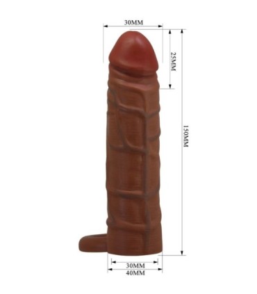 PRETTY LOVE - KAILE FUNDA PARA PENE CON EXTENSIÓN DE 2.5 CM MULATO