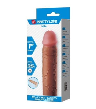 PRETTY LOVE - NILE FUNDA PARA PENE CON EXTENSIÓN DE 2.5 CM MULATO