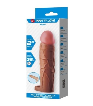 PRETTY LOVE - HANI FUNDA PARA PENE CON EXTENSIÓN DE 5 CM MULATO