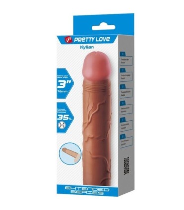PRETTY LOVE - KYLIAN FUNDA PARA PENE CON EXTENSIÓN DE 7.6 CM MULATO