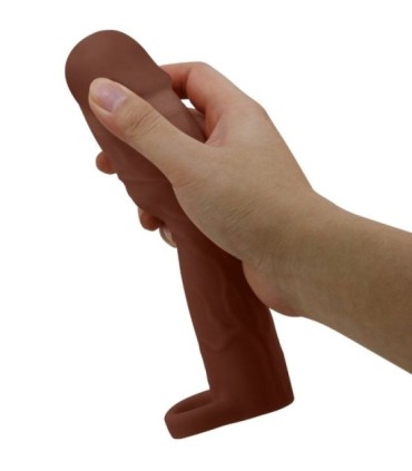 PRETTY LOVE - GERD FUNDA PARA PENE CON EXTENSIÓN DE 7.6 CM MULATO