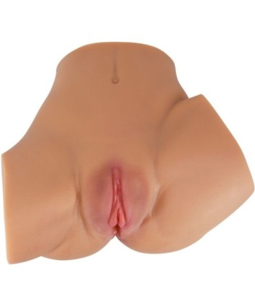 CRAZY BULL - EMILIA TRASERO VIBRADOR CON VAGINA Y ANO REALÍSTICO NATURAL CONTROL REMOTO