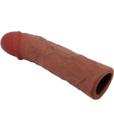 PRETTY LOVE - DEREK FUNDA PENE CON EXTENSIÓN DE 7.6 CM MULATO