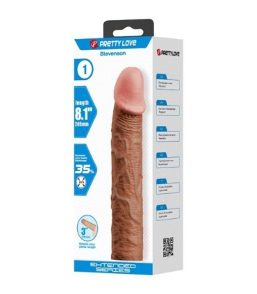 PRETTY LOVE - STEVENSON FUNDA PENE CON EXTENSIÓN DE 7.6 CM MULATO