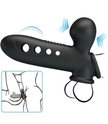 PRETTY LOVE - CRANE FUNDA PARA PENE CON AIRBAG NEGRO