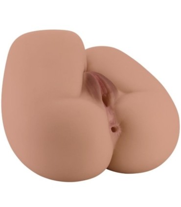 CRAZY BULL - BERNACE TRASERO VIBRADOR CON VAGINA Y ANO REALÍSTICO NATURAL CONTROL REMOTO