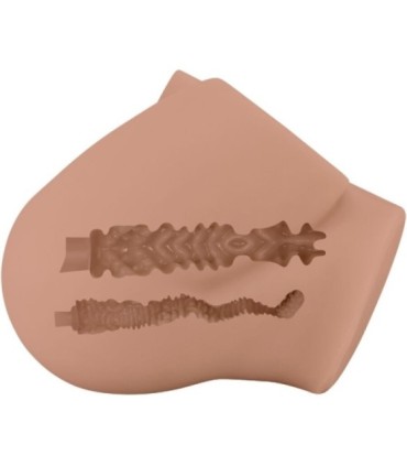 CRAZY BULL - BERNACE TRASERO VIBRADOR CON VAGINA Y ANO REALÍSTICO NATURAL CONTROL REMOTO