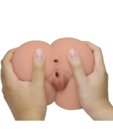 CRAZY BULL - BERNACE TRASERO VIBRADOR CON VAGINA Y ANO REALÍSTICO NATURAL CONTROL REMOTO