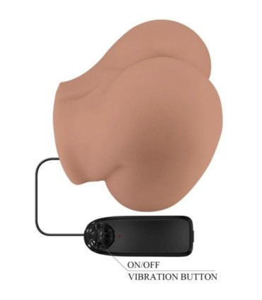 CRAZY BULL - BERNACE TRASERO VIBRADOR CON VAGINA Y ANO REALÍSTICO NATURAL CONTROL REMOTO