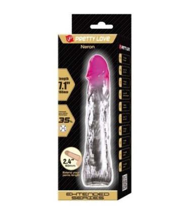 PRETTY LOVE - NERON FUNDA REALÍSTICA ALARGADORA DE 6 CM PARA PENE ROSA