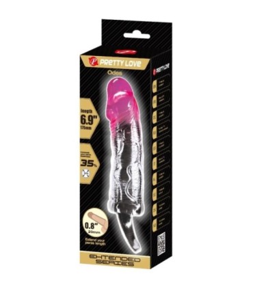 PRETTY LOVE - ODES FUNDA REALÍSTICA ALARGADORA DE 2 CM PARA PENE ROSA