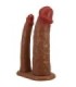 PRETTY LOVE - YAIRON FUNDA PARA PENE DOBLE CON EXTENSIÓN DE 4 CM MULATO