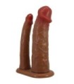 PRETTY LOVE - YAIRON FUNDA PARA PENE DOBLE CON EXTENSIÓN DE 4 CM MULATO