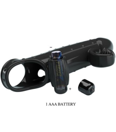 ROMANCE - FUNDA PARA PENE CON VIBRACIÓN NEGRO