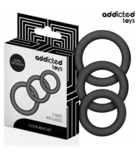 ADDICTED TOYS - SET DE ANILLOS SILICONA MODELO 1