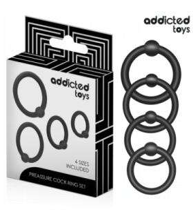 ADDICTED TOYS - SET ANILLOS SILICONA DE PRESIÓN
