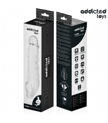ADDICTED TOYS - FUNDA PARA EL PENE TRANSPARENTE TALLA S 23 CM