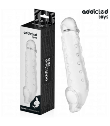 ADDICTED TOYS - FUNDAS PARA EL PENE TRANSPARENTE TALLA M 27 CM
