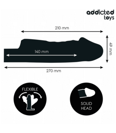 ADDICTED TOYS - FUNDAS PARA EL PENE TRANSPARENTE TALLA M 27 CM