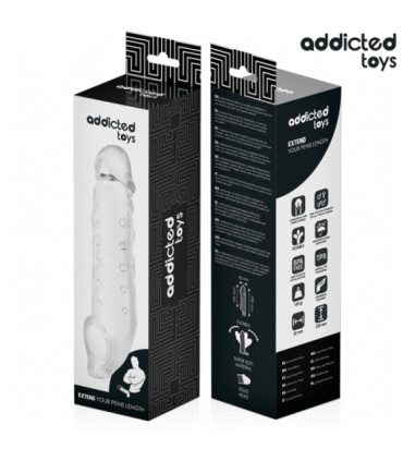 ADDICTED TOYS - FUNDAS PARA EL PENE TRANSPARENTE TALLA M 27 CM