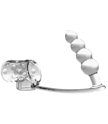 PRETTY LOVE - FUNDA PARA PENE CON PLUG ANAL TRANSPARENTE