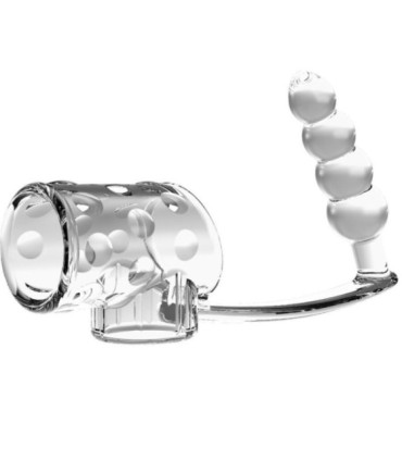 PRETTY LOVE - FUNDA PARA PENE CON PLUG ANAL TRANSPARENTE