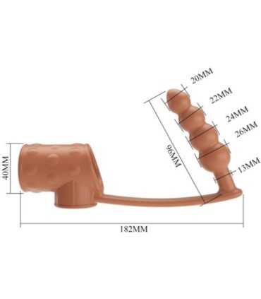 PRETTY LOVE - FUNDA PARA PENE CON PLUG ANAL NATURAL